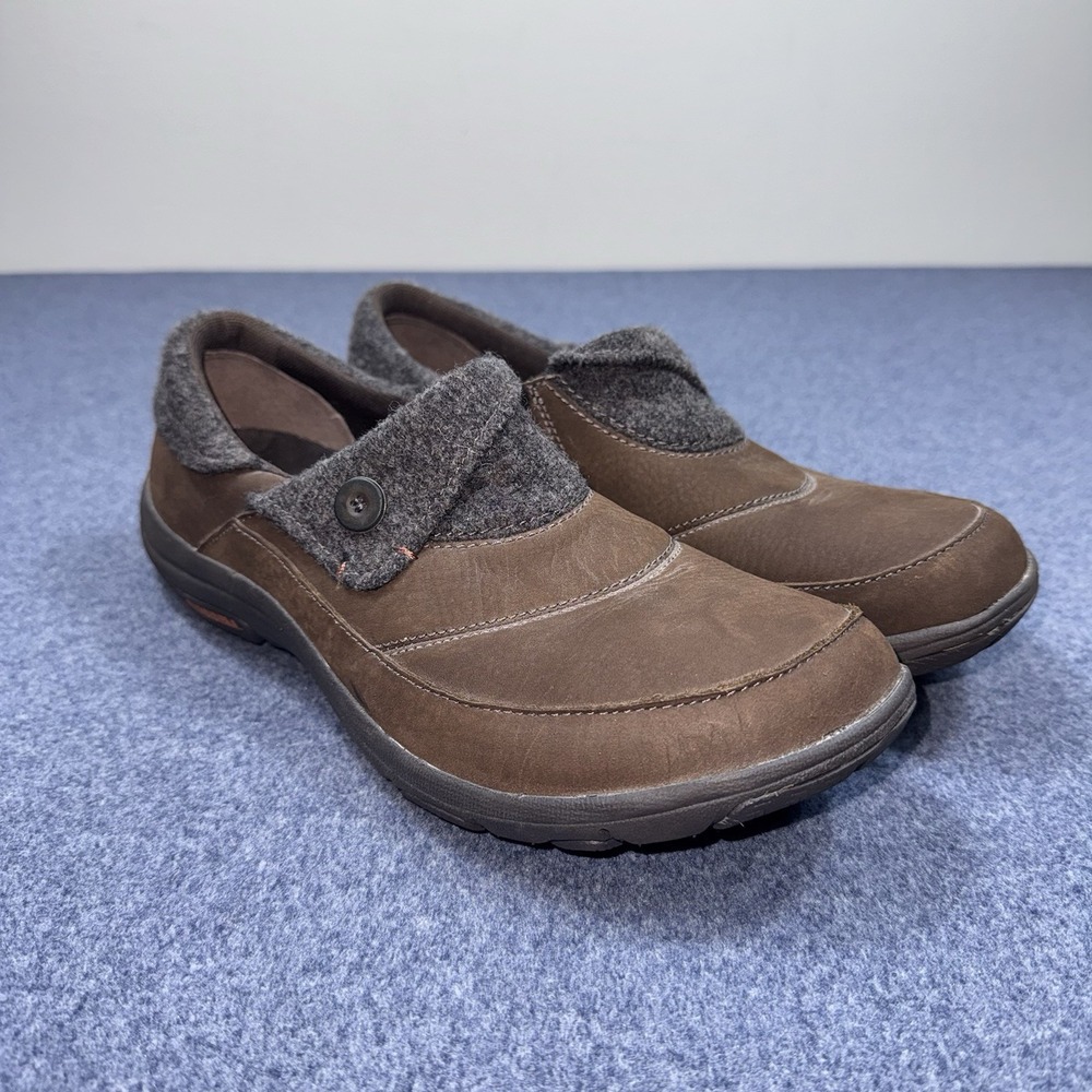 Merrell Dassie Fold Hiking Moc Womens 9.5 Bracken Brown Slip On Knit Cuff Loafer